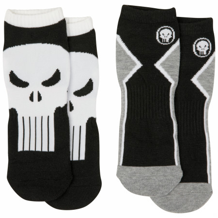 Punisher Logo 2-Pair Pack of No-Show Socks